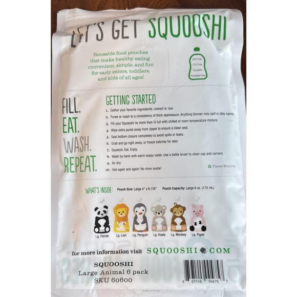 Squooshi Filling Station Baby Food Pouch Maker with 6 Reusable Pouches With Lids - Picture 6 of 12